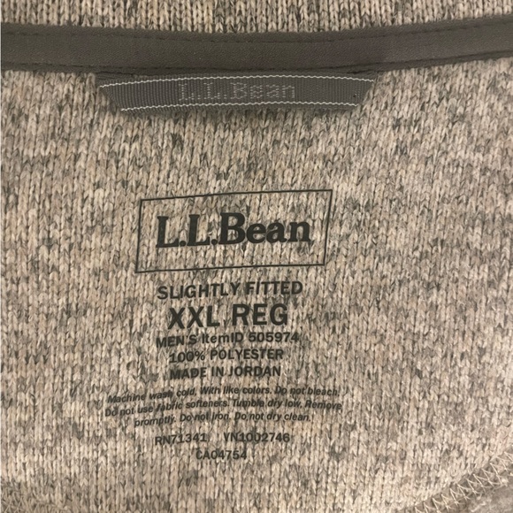 LL Bean Heather Grey Men’s Sweater Fleece Vest XXL - Picture 3 of 3